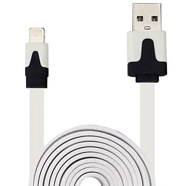 DSB® Flat Noodle USB A to 8-Pin Charging Sync Data Cable for iPhone5/5S/5C/6 iPad Air (3.3 Feet/1.0 Meter)