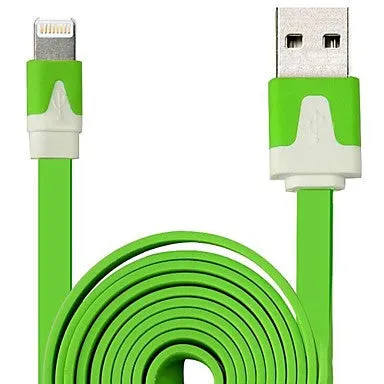 DSB® Flat Noodle USB A to 8-Pin Charging Sync Data Cable for iPhone5/5S/5C/6 iPad Air (3.3 Feet/1.0 Meter)