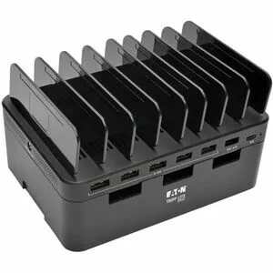 Eaton Tripp Lite Series 7-Port USB Charging Station with Quick Charge 3.0, USB-C Port, Device Storage, 5V 4A (60W) USB Charge Output