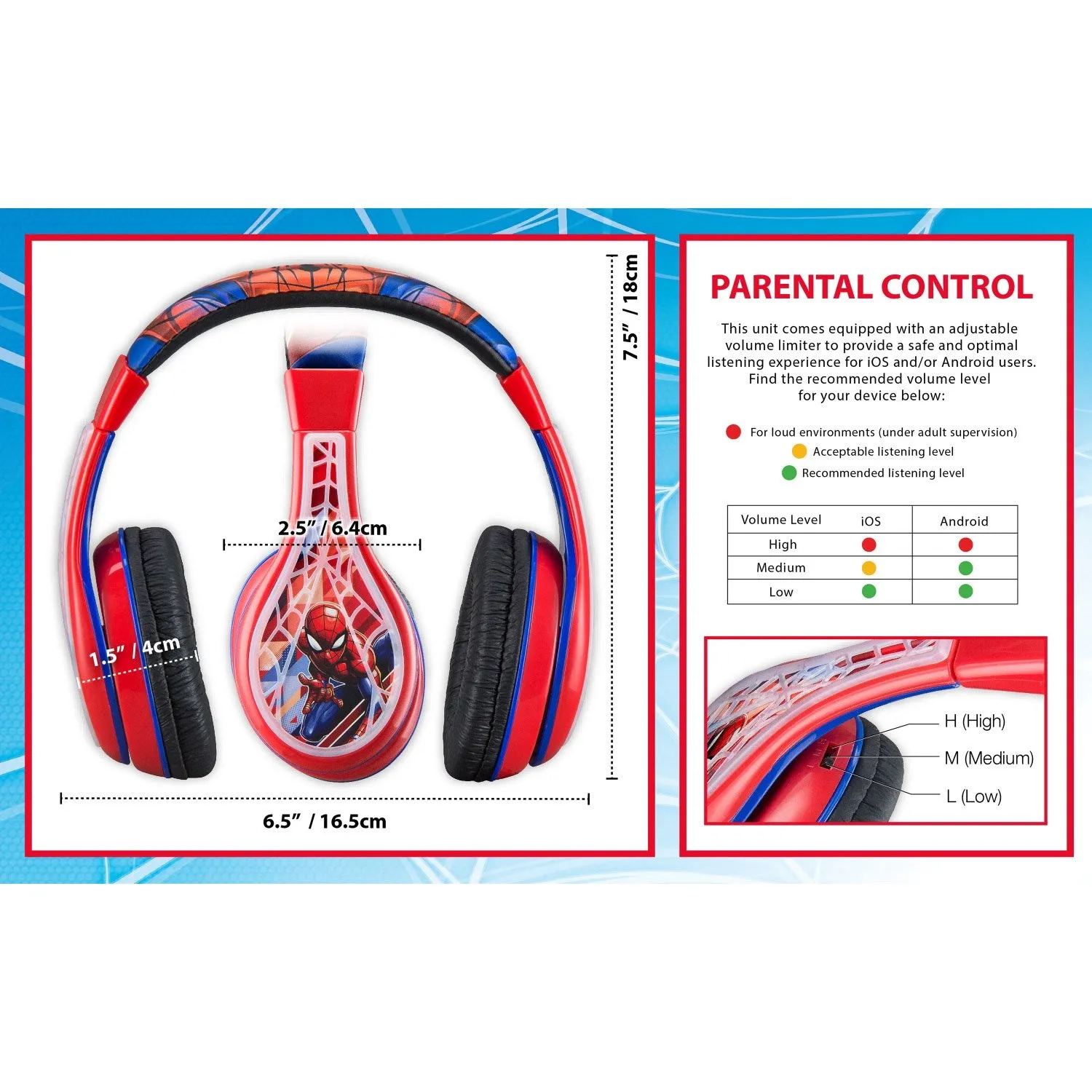 eKids Spiderman Youth Headphones