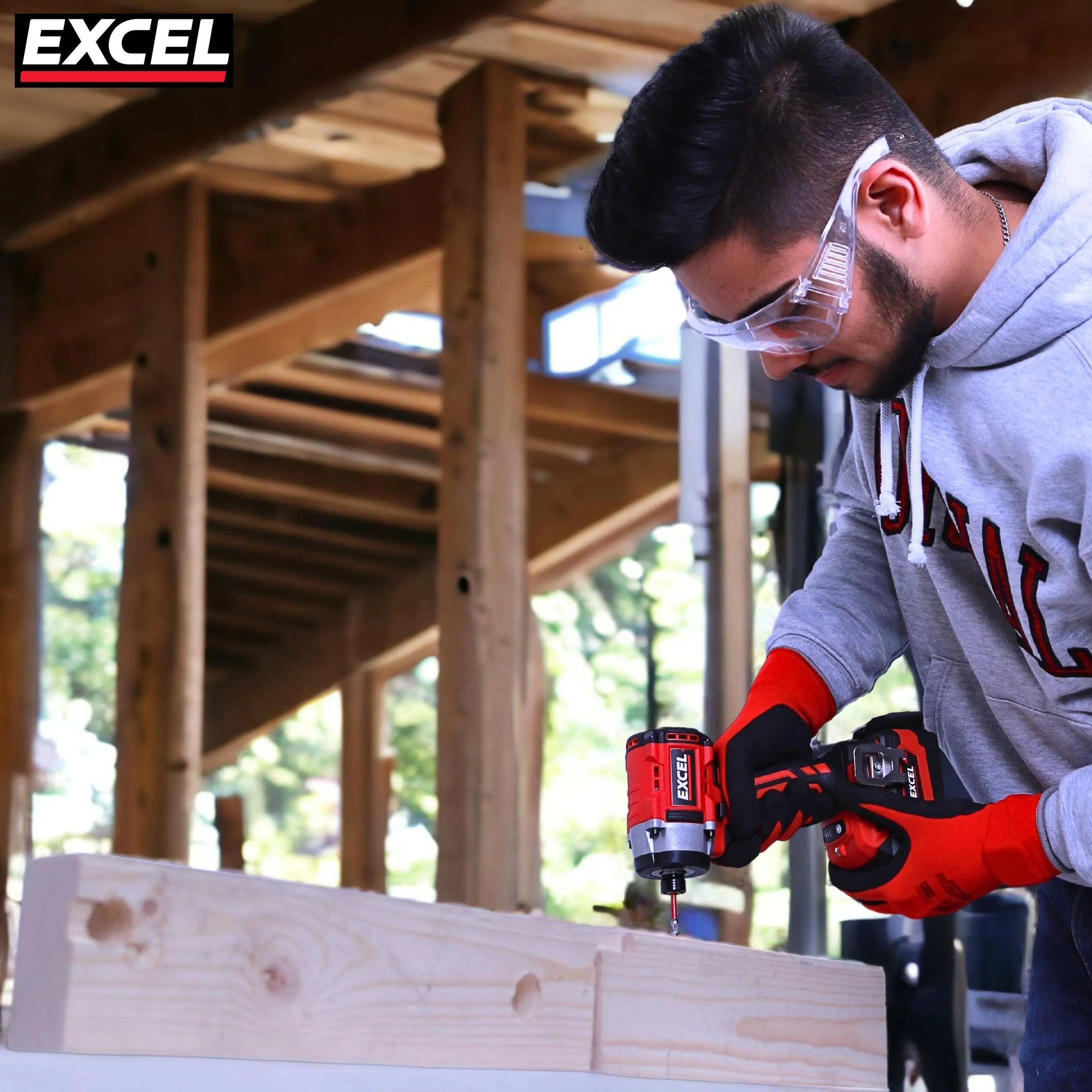 Excel 18V Cordless Brushless Impact Driver with 1 x 4.0Ah Battery & Charger