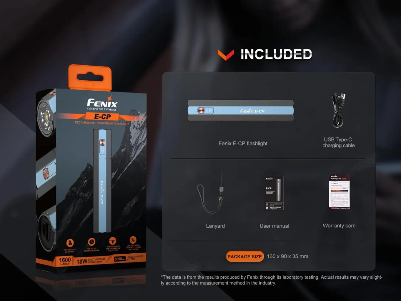 Fenix E-CP 1600-lumen LED Flashlight/Powerbank