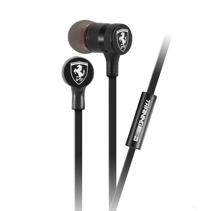 Ferrari Training Earphones, Black, 2020