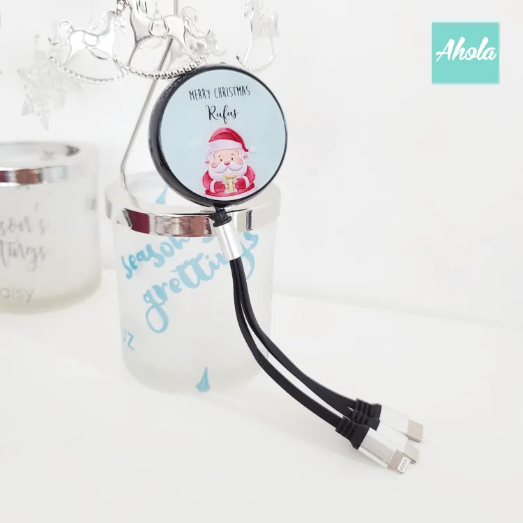 【Festive】Retractable 3 in 1 Charger Cable with Lightning/Type C/Mirco USB🎄