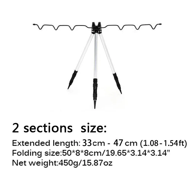 Fishing Rods Support Multifunction Telescopic Rod Holder Foldable Adjustable Outdoor Fishing Equipment Tripod Fishing Rods Stand