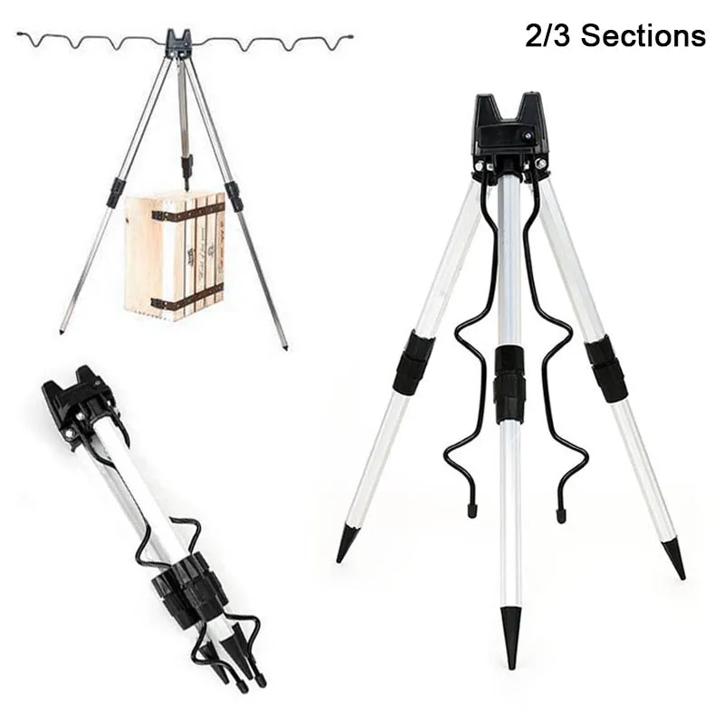 Fishing Rods Support Multifunction Telescopic Rod Holder Foldable Adjustable Outdoor Fishing Equipment Tripod Fishing Rods Stand