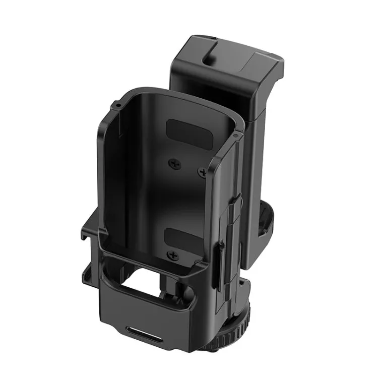 For DJI Osmo Pocket 3 Phone Holder Expansion Bracket With 3 Cold Shoe Port(Black)