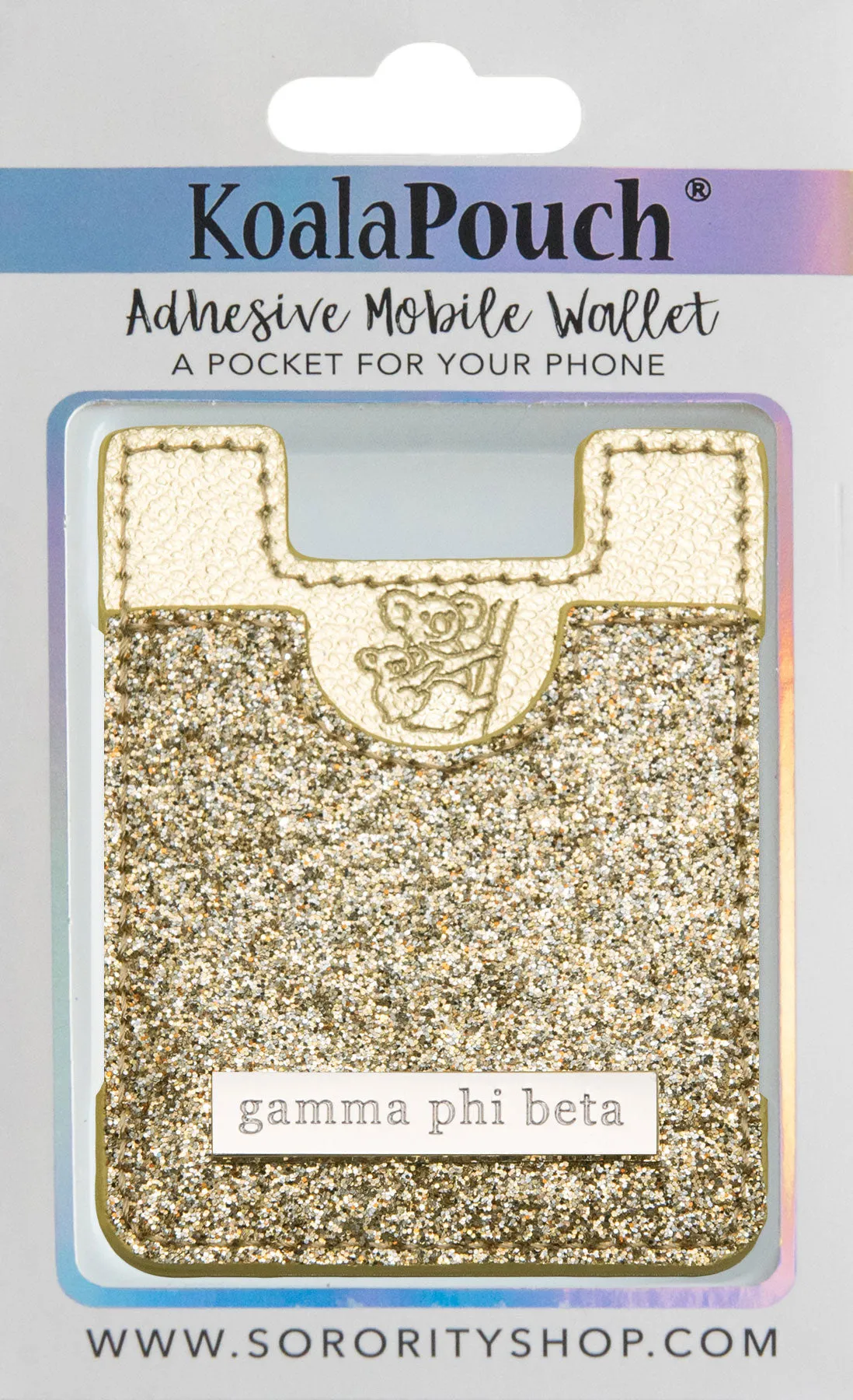 Gamma Phi Beta Glitter Koala Pouch