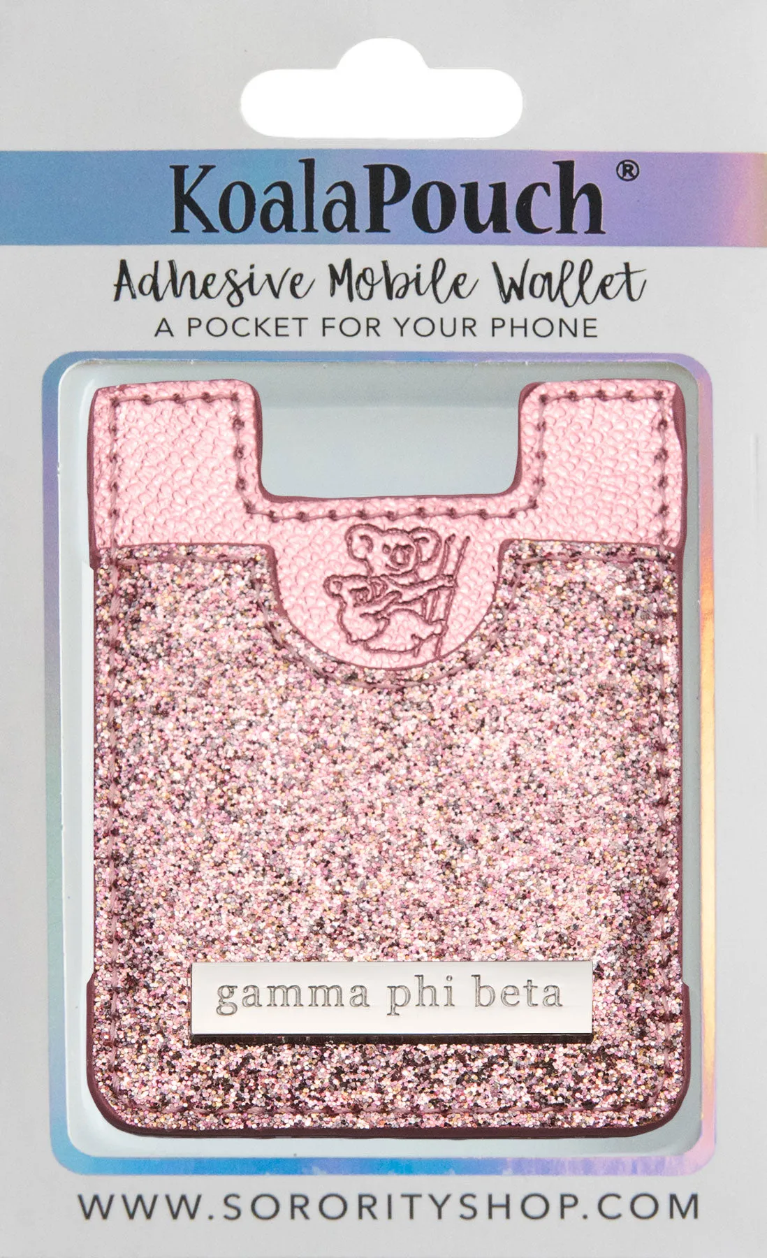 Gamma Phi Beta Glitter Koala Pouch