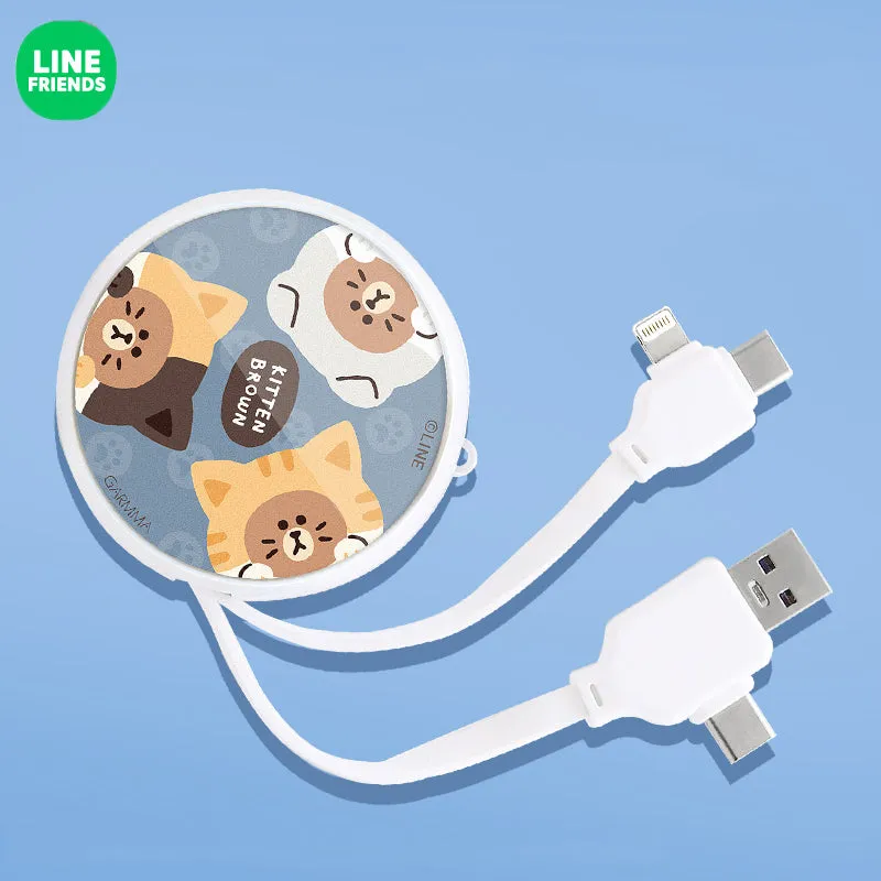 GARMMA Line Friends PD Fast Charge Lightning Type-C Extracted Extension Cable