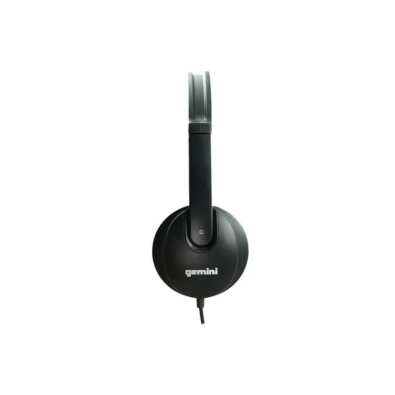 Gemini DJX-200BLK Professional Over the Ear DJ Headphones, Black