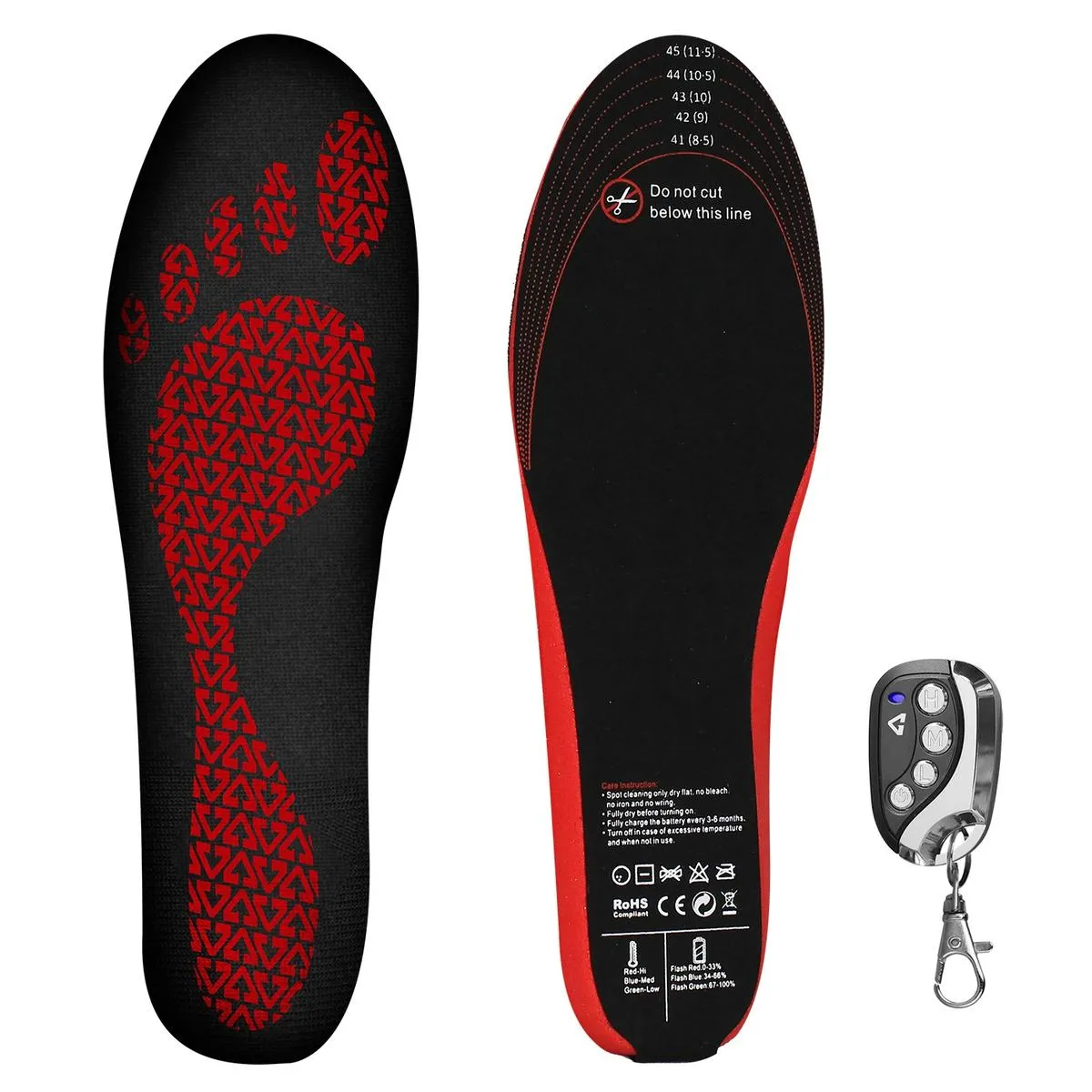 Gerbing 3V Rechargeable Heated Insoles with Remote