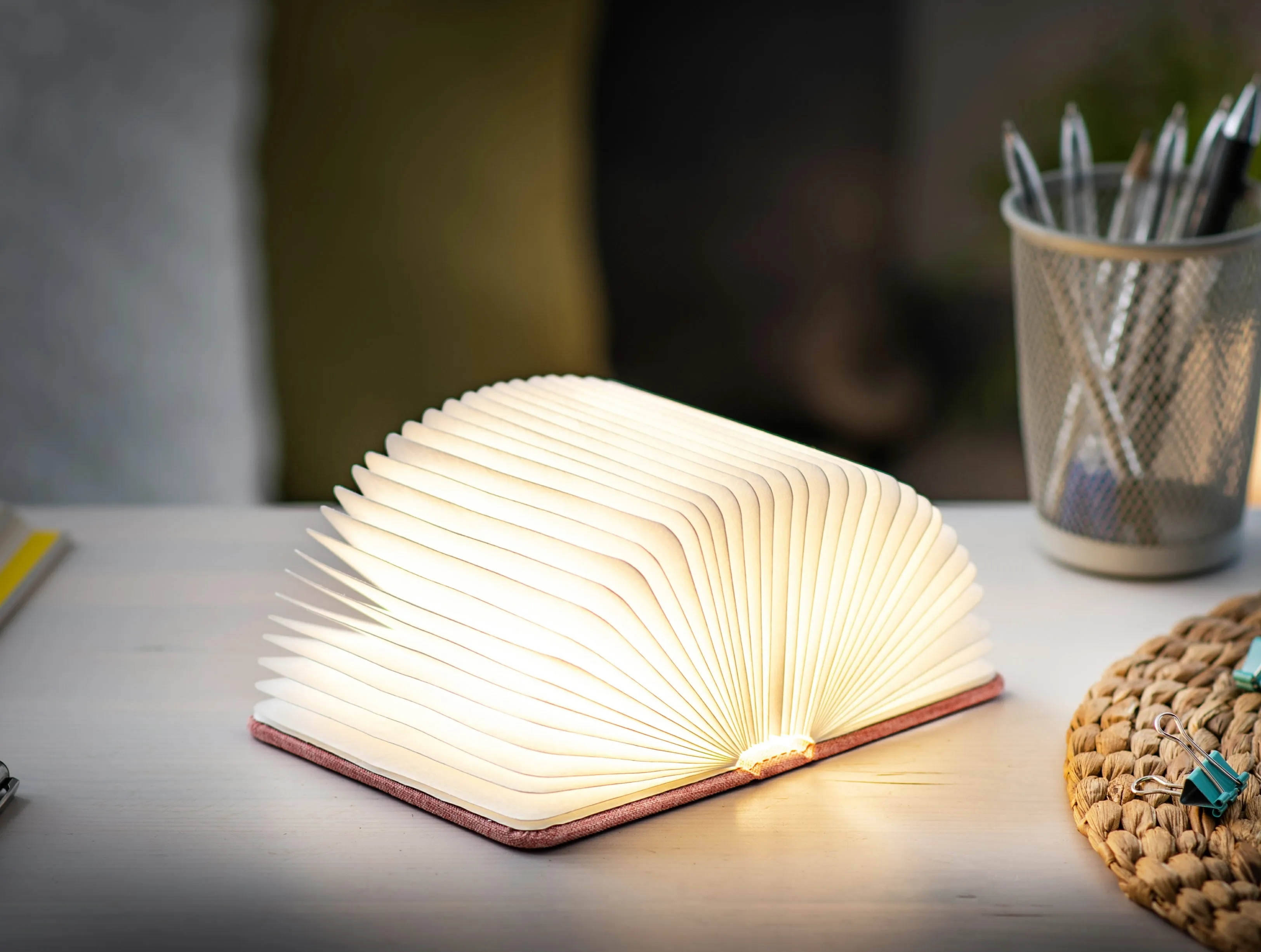 Ging-Ko Mini Fabric Smart Book Light - Harmony Orange