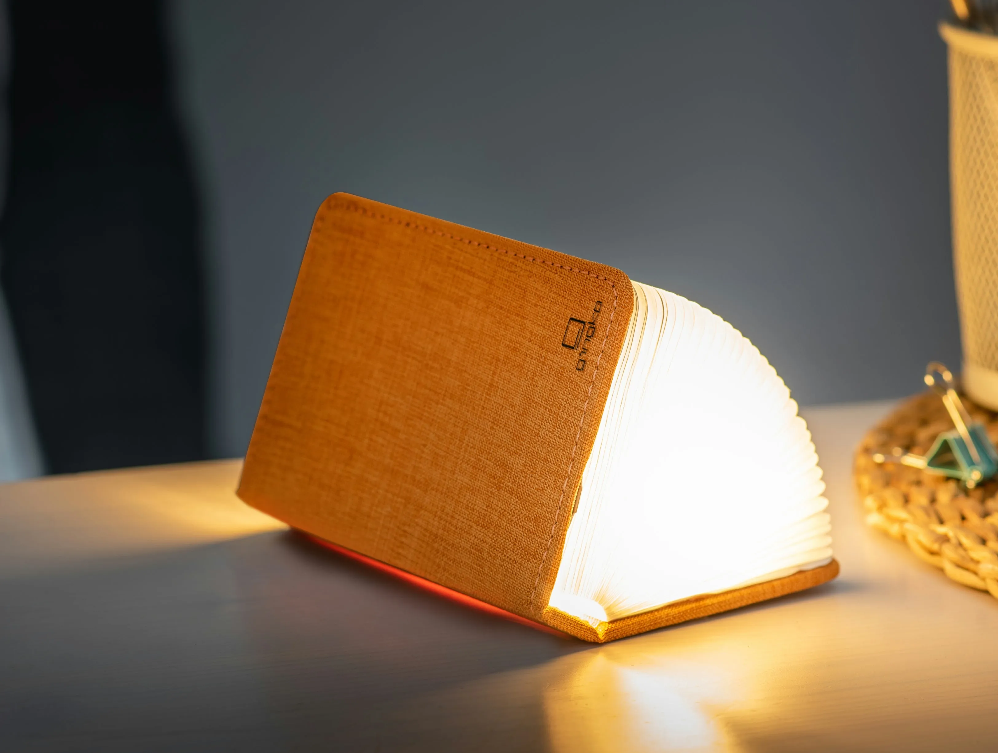 Ging-Ko Mini Fabric Smart Book Light - Harmony Orange