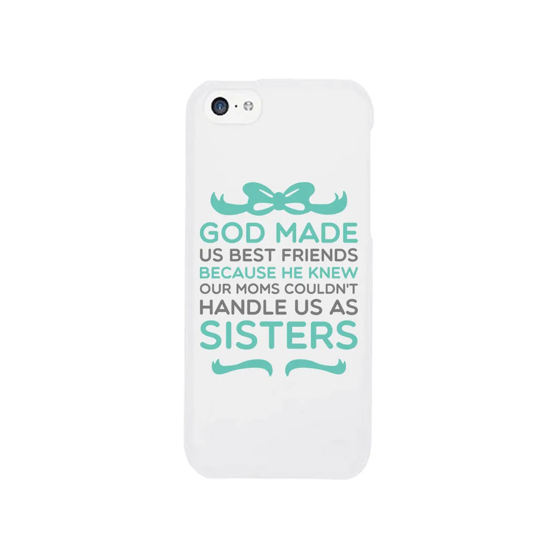 God Made Us Best Friend Matching White BFF Phone Cases