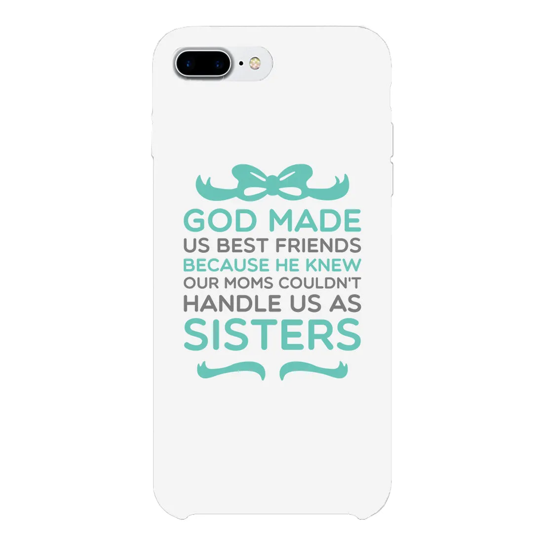 God Made Us Best Friend Matching White BFF Phone Cases