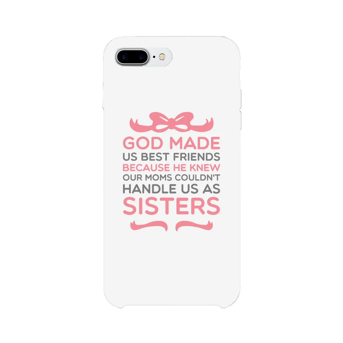 God Made Us Best Friend Matching White BFF Phone Cases