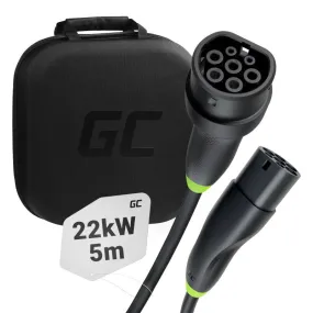 Green Cell Evkabgc01 Electric Vehicle Charging Cable Black Type 2 3 5 M