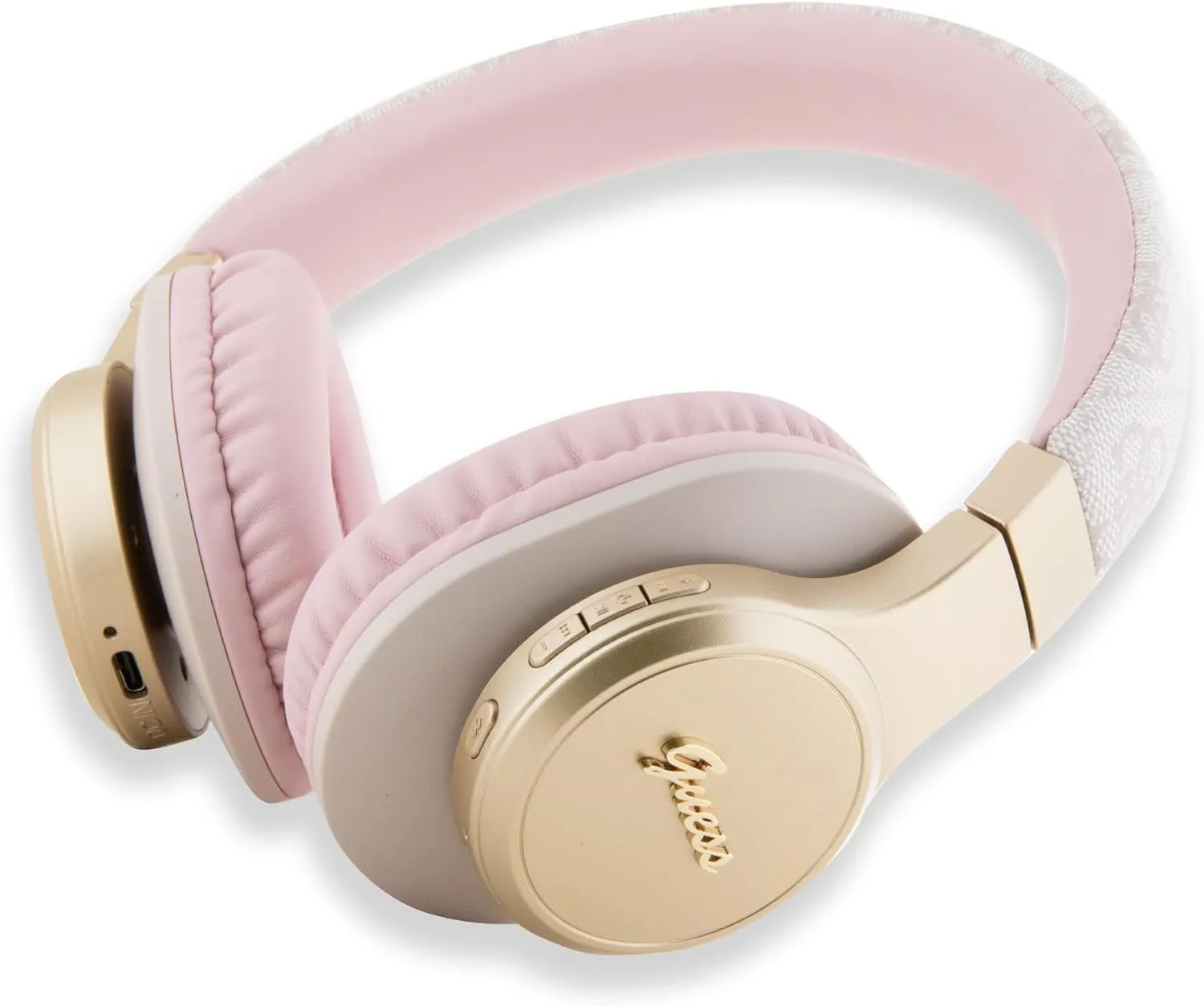 Guess 4G Script On Ear Wireless Headphones Pink - GUBH604GEMP