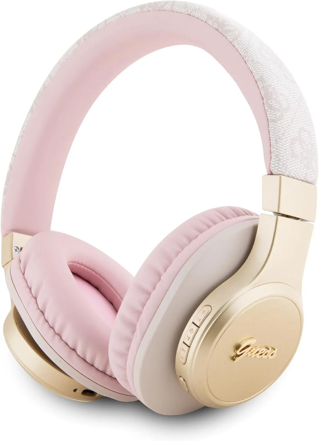 Guess 4G Script On Ear Wireless Headphones Pink - GUBH604GEMP