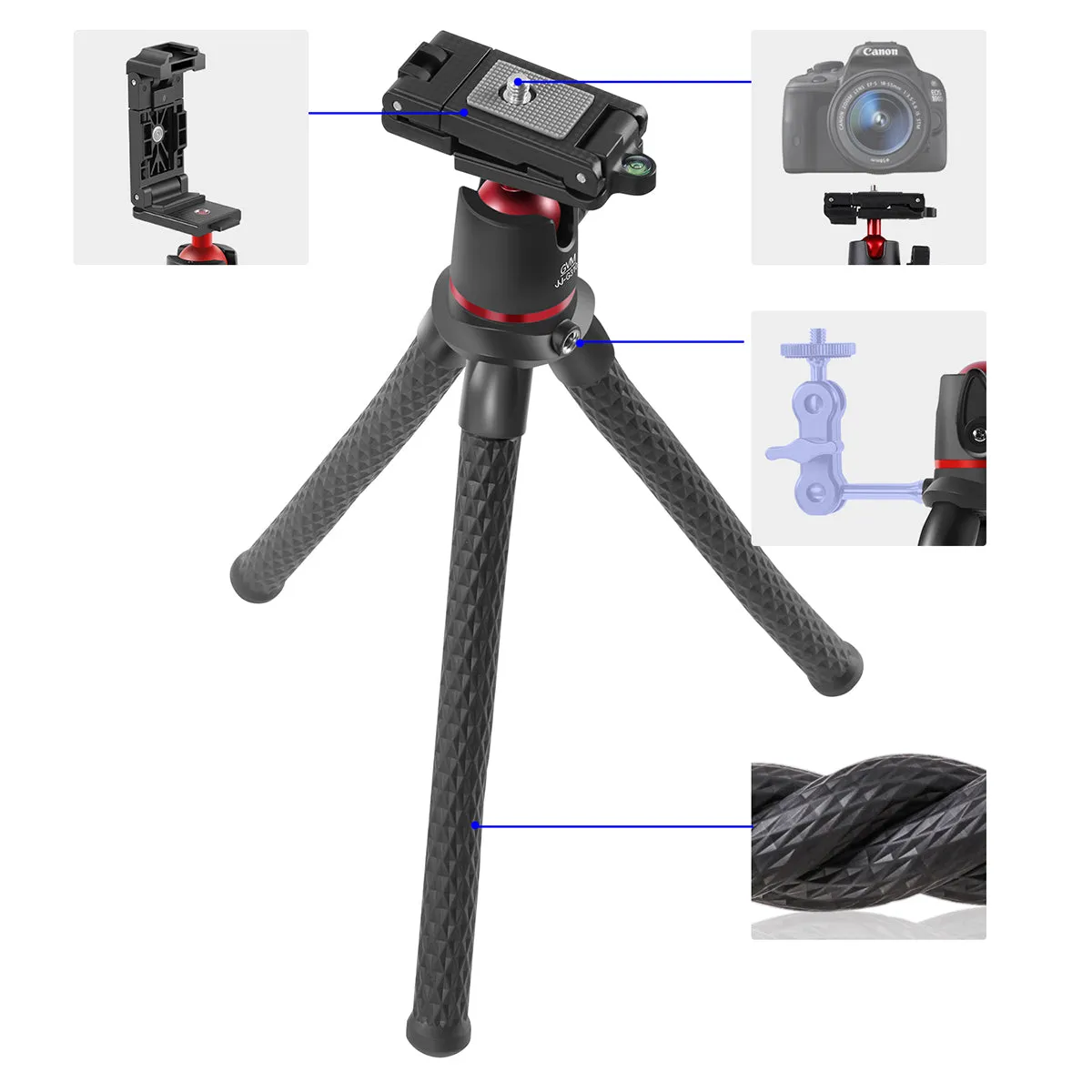 GVM JJ-G310 Camera Tabletop Mini Tripod