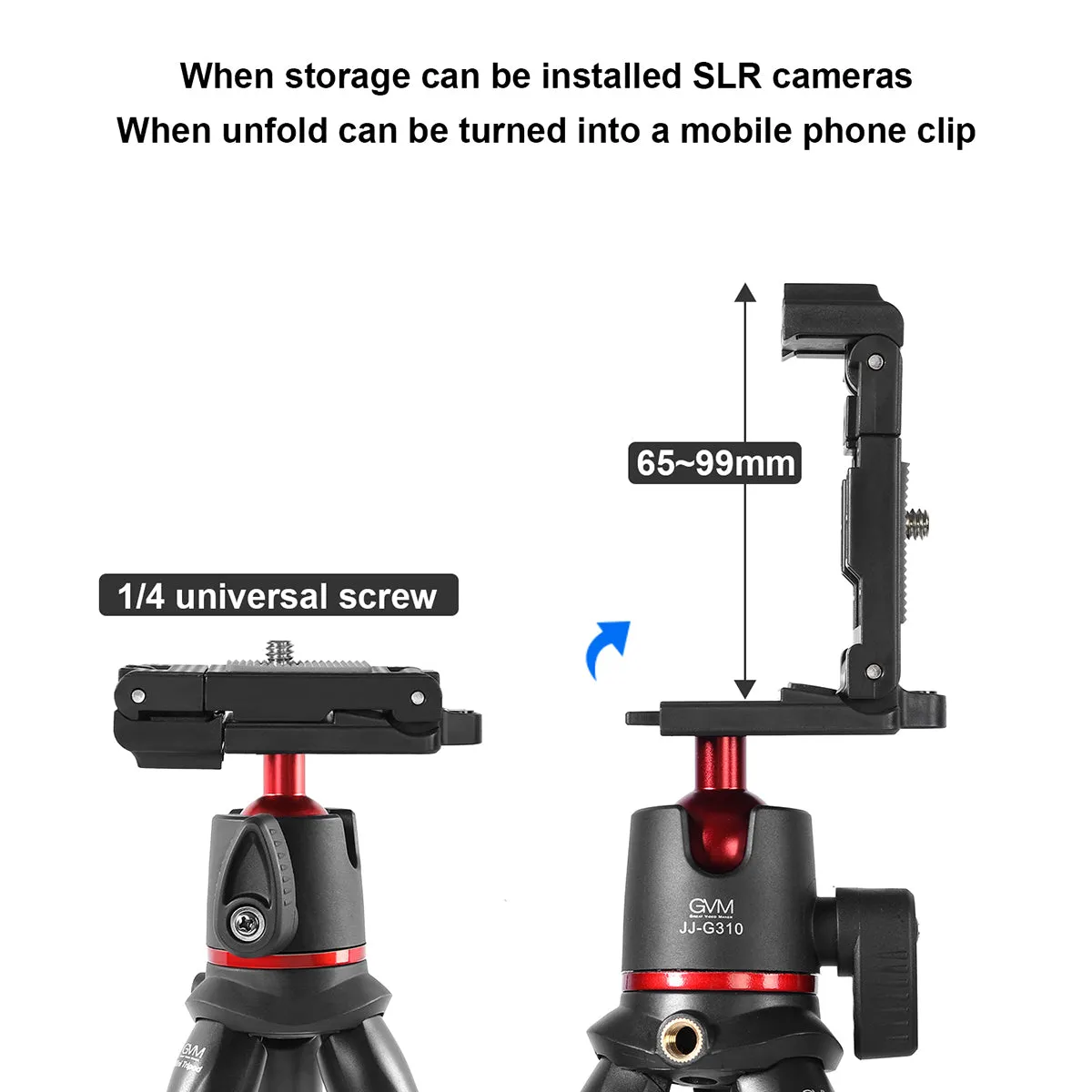 GVM JJ-G310 Camera Tabletop Mini Tripod