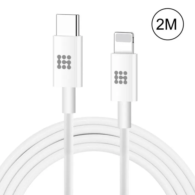 HAWEEL 2m USB-C to 8 Pin PD Fast Charging Cable - 25W 3A for iPhone & iPad