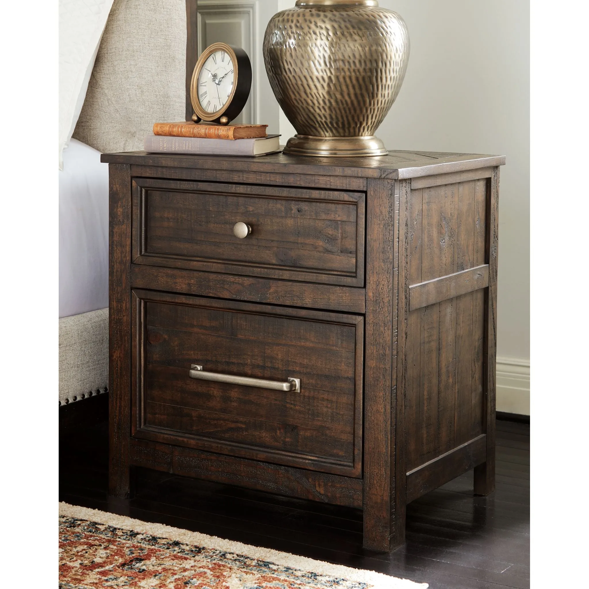 Hillcott- EXCLUSIVE Two Drawer Nightstand