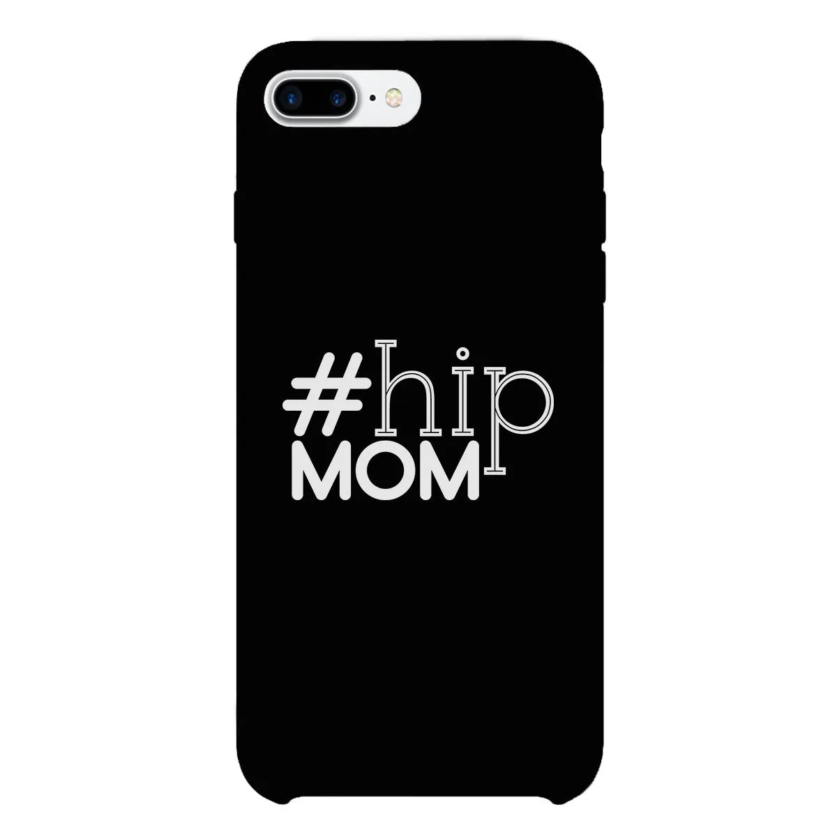 Hip Mom Black Phone Case Cute Letter Printed For Young Mom