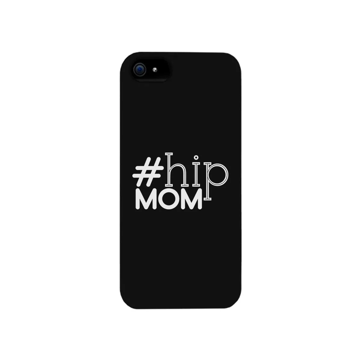 Hip Mom Black Phone Case Cute Letter Printed For Young Mom