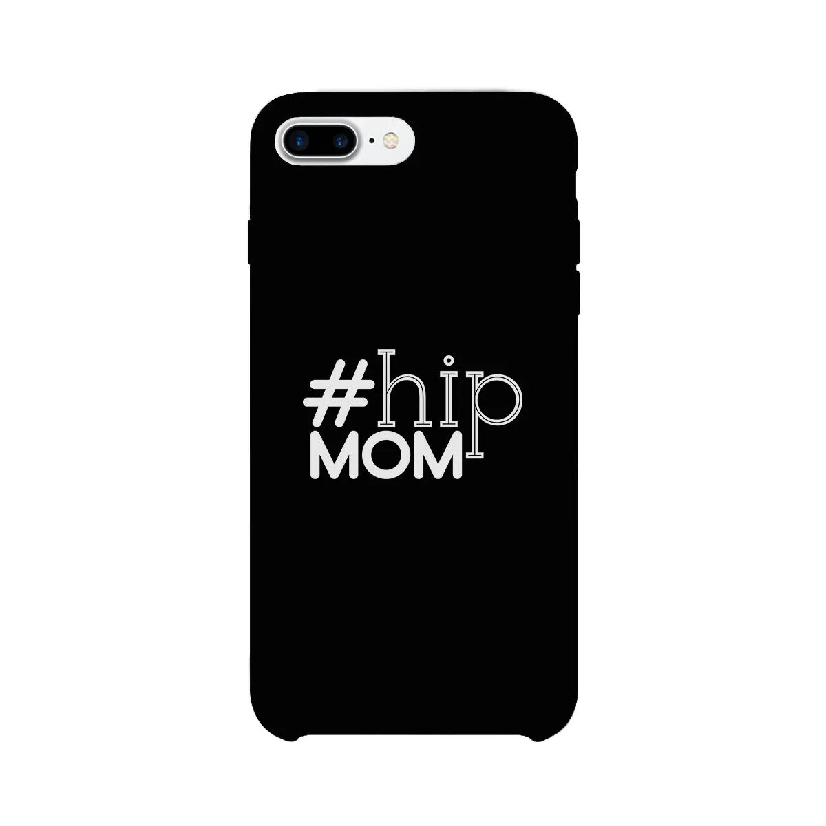 Hip Mom Black Phone Case Cute Letter Printed For Young Mom