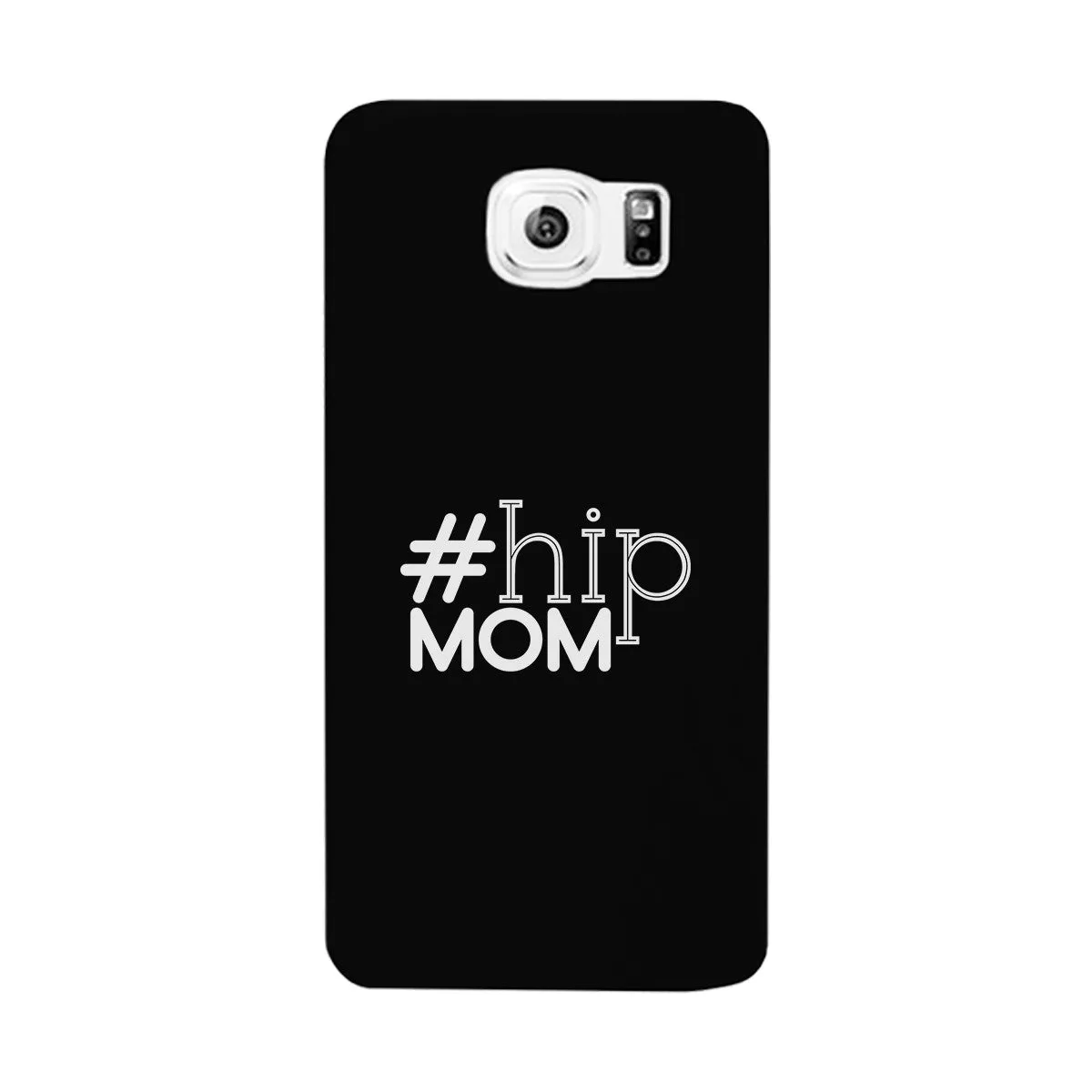 Hip Mom Black Phone Case Cute Letter Printed For Young Mom