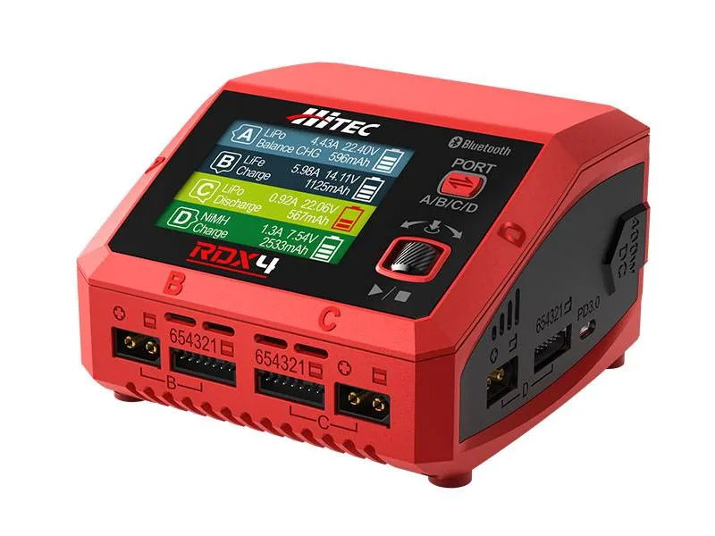 Hitec RDX4 Dual Smart LiPo Battery Balance Charger 44354