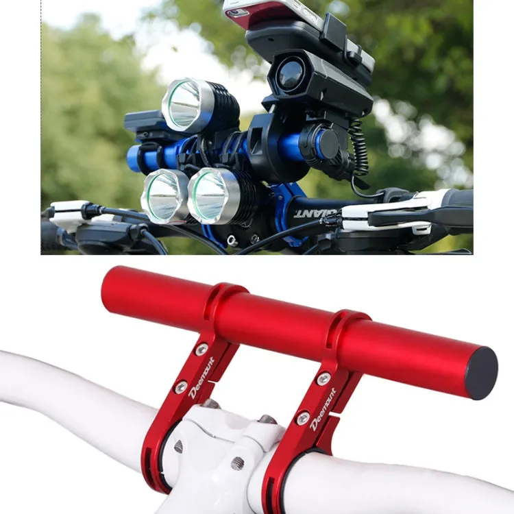 HLD-208 Mountainous Bicycle Aluminium Alloy Handlebar Extension Frame Flashlight Bracket (Red)