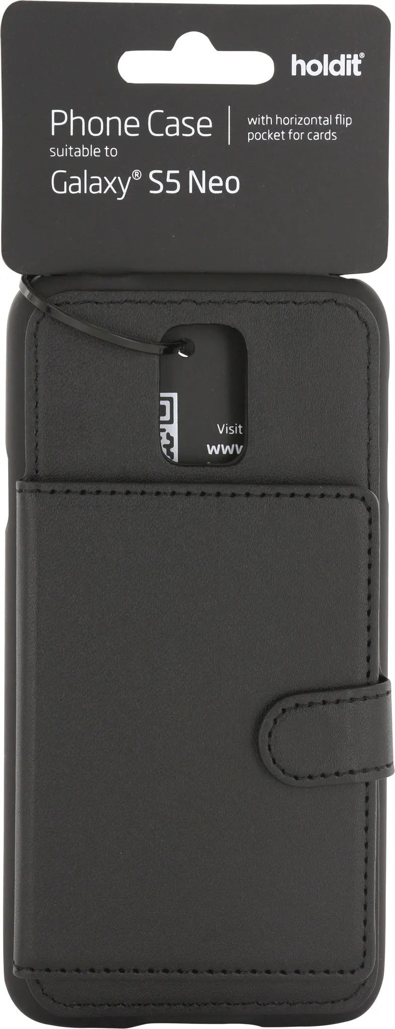 Holdit Phone Cases Flip Pocket Horizontal for GalaxyS5/S5 Neo (4 Card Pockets)