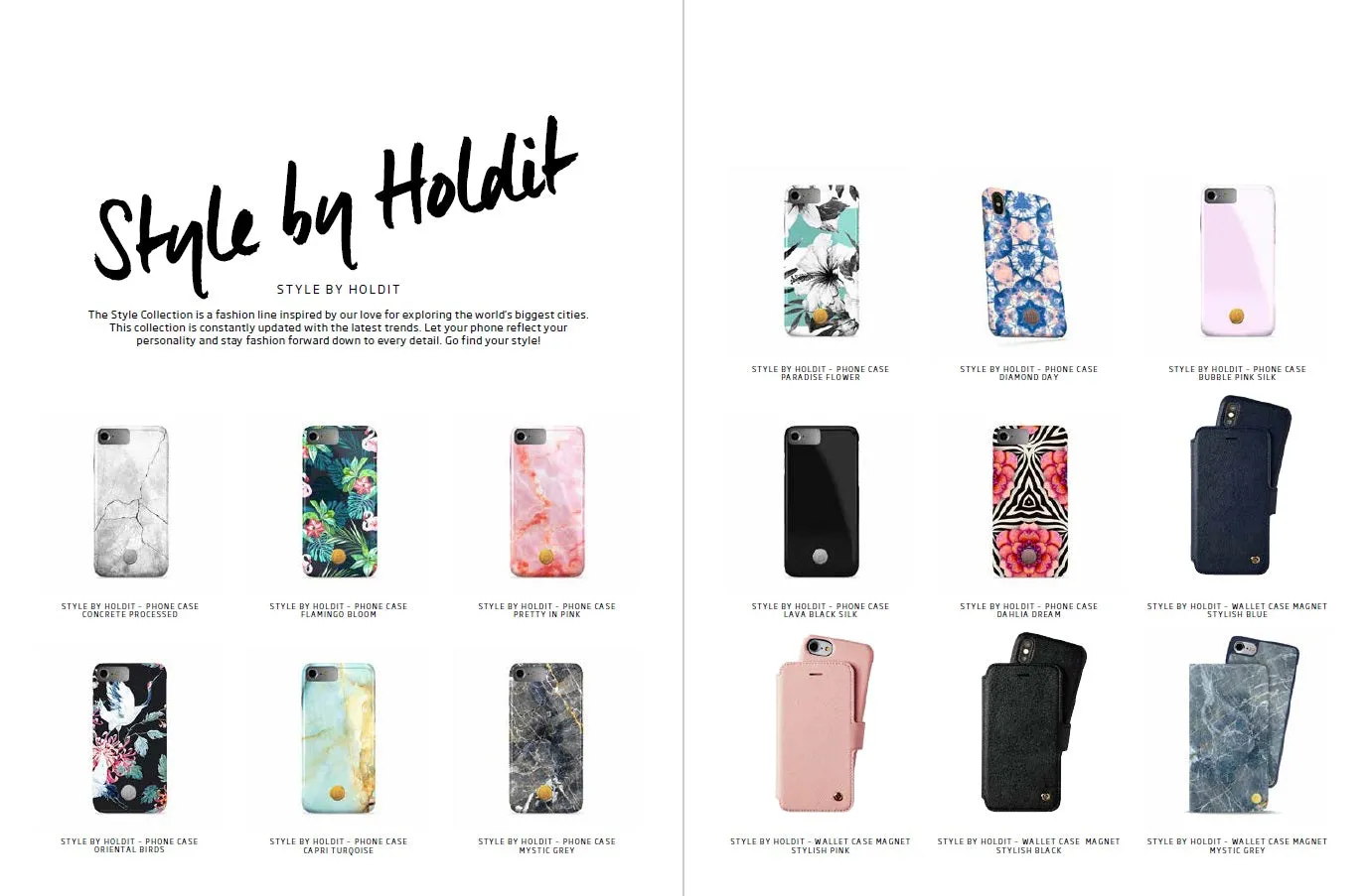 Holdit Style Phone Case for iPhone 8/7/6/6S Silk Series - Quick Snap Magnet System