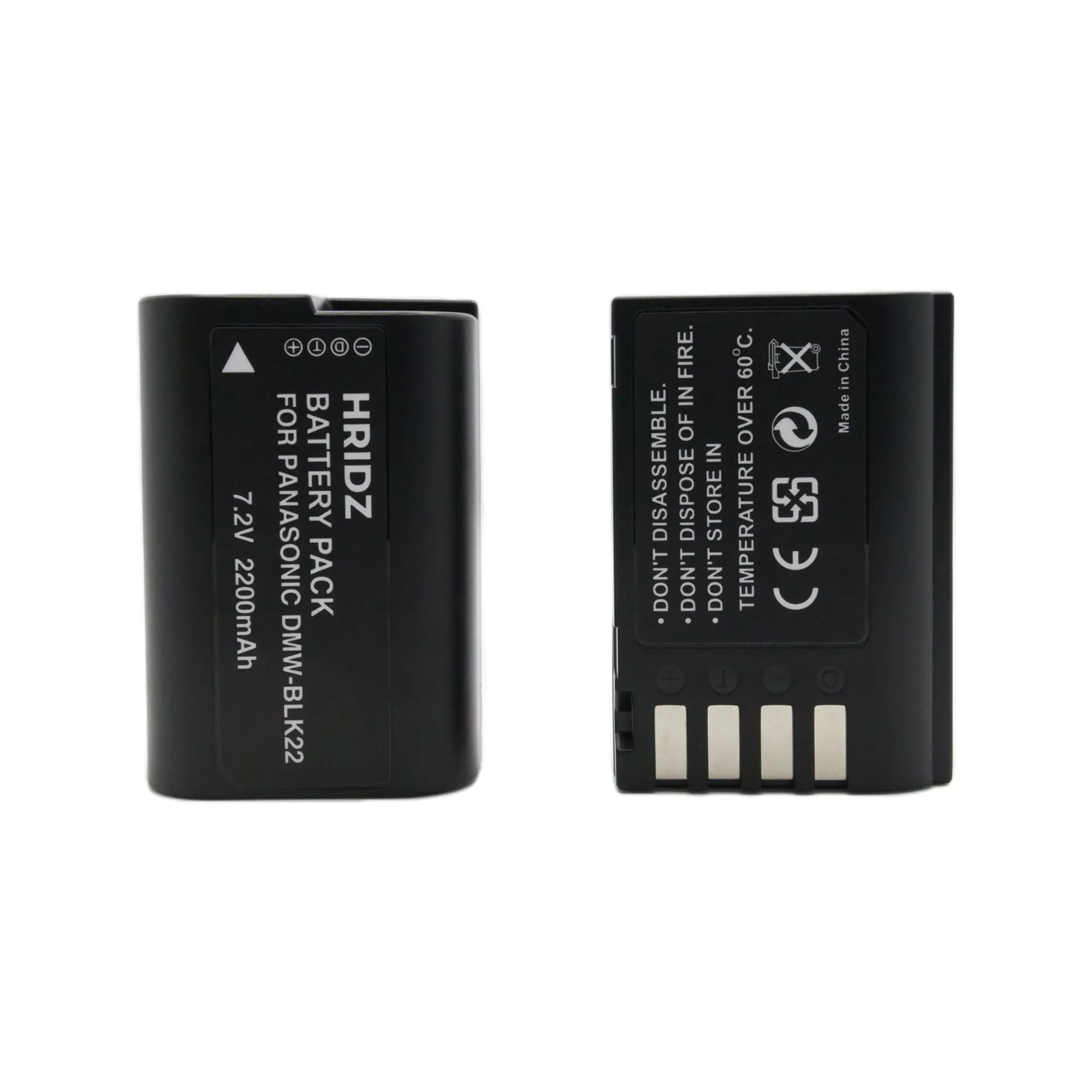 Hridz BLK22 Batteries & Charger for Panasonic Lumix G9 S5 GH6 GH5 GH5s