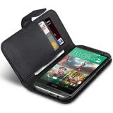 HTC One M8 Wallet Case - Black