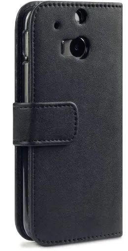 HTC One M8 Wallet Case - Black