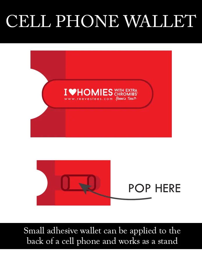 HWEC - I love homies with extra chromies&reg; Silicone Cell Phone Wallet