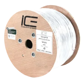 Ice Cable 12-4FX/SPOOL/WHT 12-4 Direct Burial Cable - 500ft Spool (White)