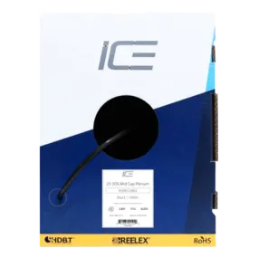 Ice Cable 22-2OS/MC/P/BLK 22-2 OS Mid Cap Cable Plenum - 1000ft Box (Black)