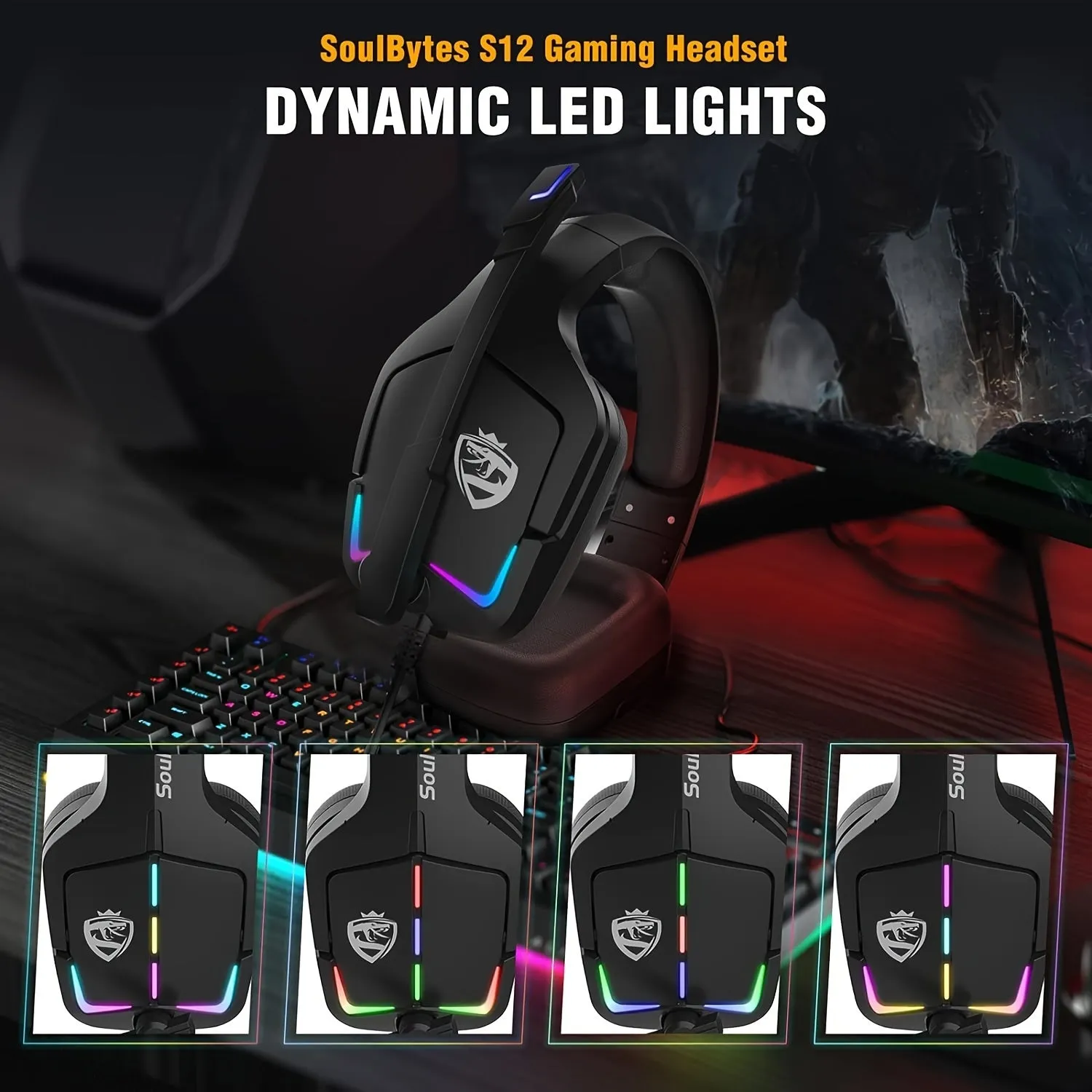 Immerse Yourself in Gaming SoulBytes RGB LED Gaming Headset