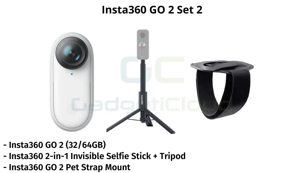 Insta360 GO 2 64GB 1440P Remote Control Sports Camera - Smallest Shockproof and Waterproof