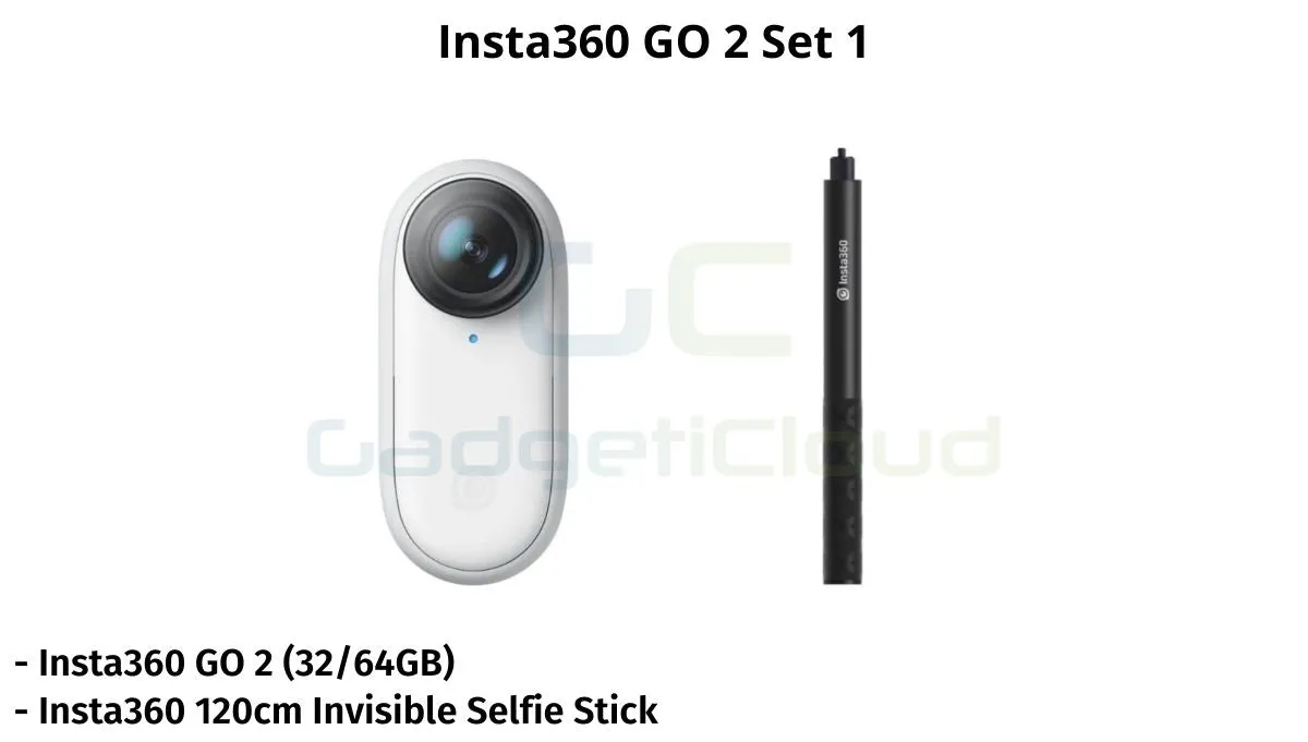 Insta360 GO 2 64GB 1440P Remote Control Sports Camera - Smallest Shockproof and Waterproof