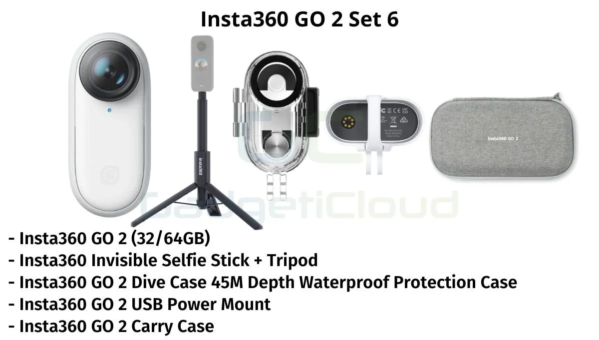 Insta360 GO 2 64GB 1440P Remote Control Sports Camera - Smallest Shockproof and Waterproof