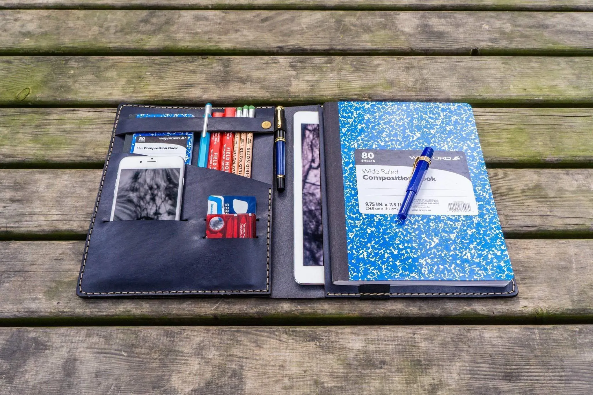 iPad Pro 11 - Pro 10.5 and B5 size Notebook Cover - Navy Blue