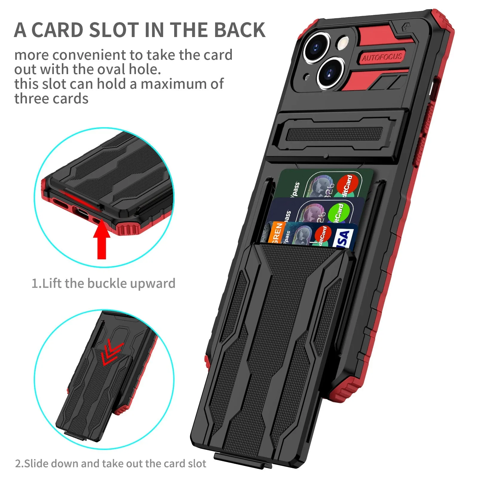 iPhone 14 Pro Kickstand Credit Card Case