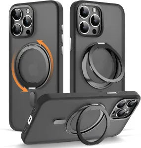 iPhone 15Pro Max Case with 360°Rotatable Magnetic Ring Stand