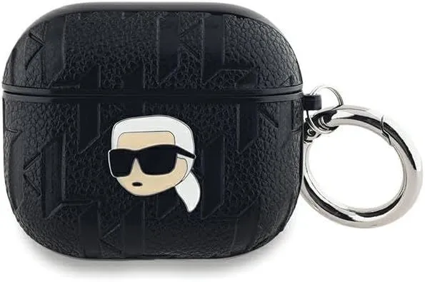 Karl Lagerfeld Monogram Karl Head Case for AirPods 3 Black - KLA3PGKIPK